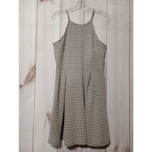 Monteau Dress‎ Ladies Large Black Cream Sundress